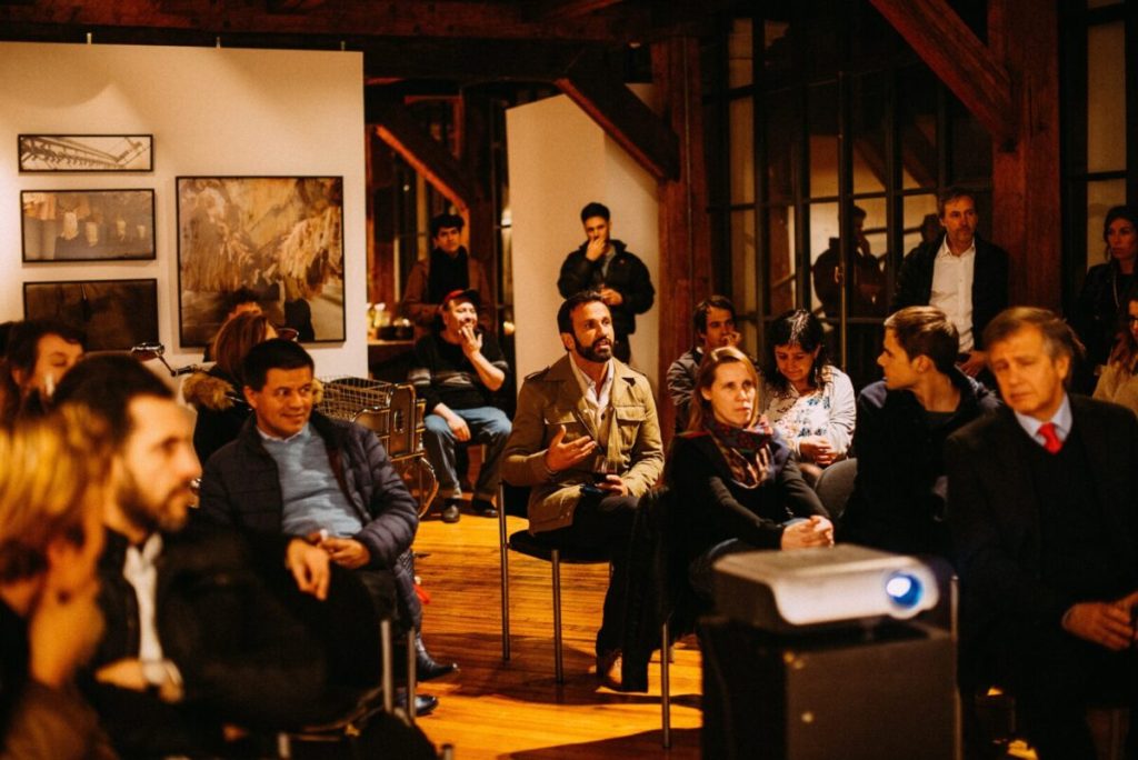 Employees networking together at a company chapter gathering